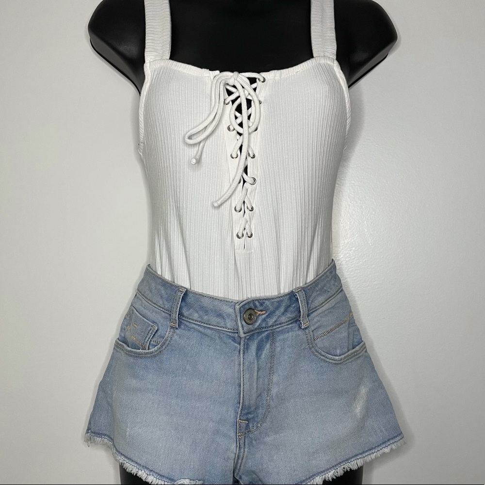 NWOT Forever 21 tie up body suit. M